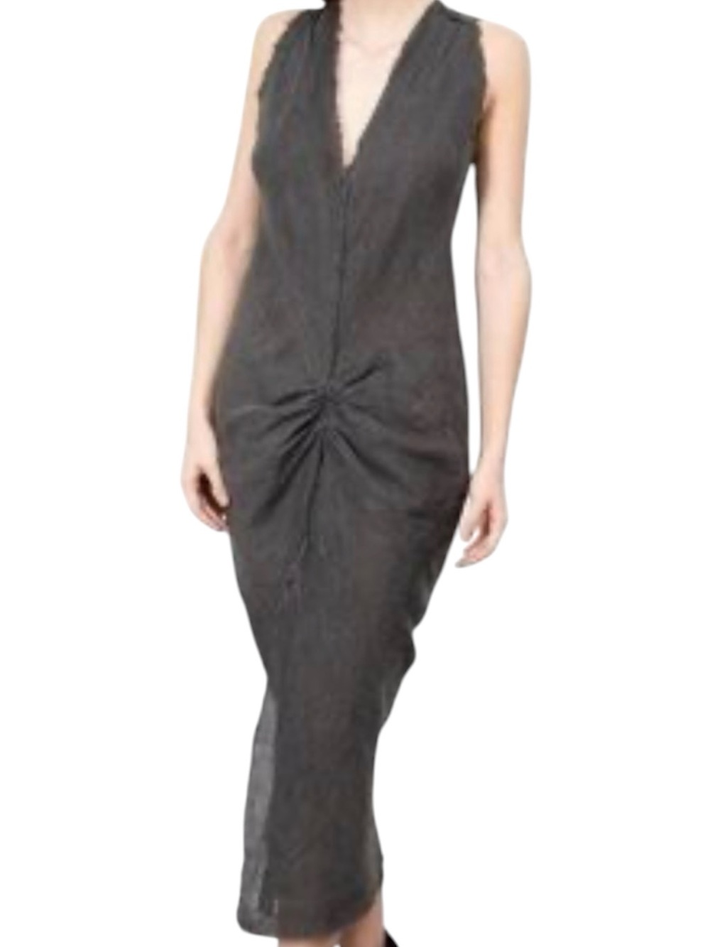 Jaga Black Linen Dress size 2 Made in USA